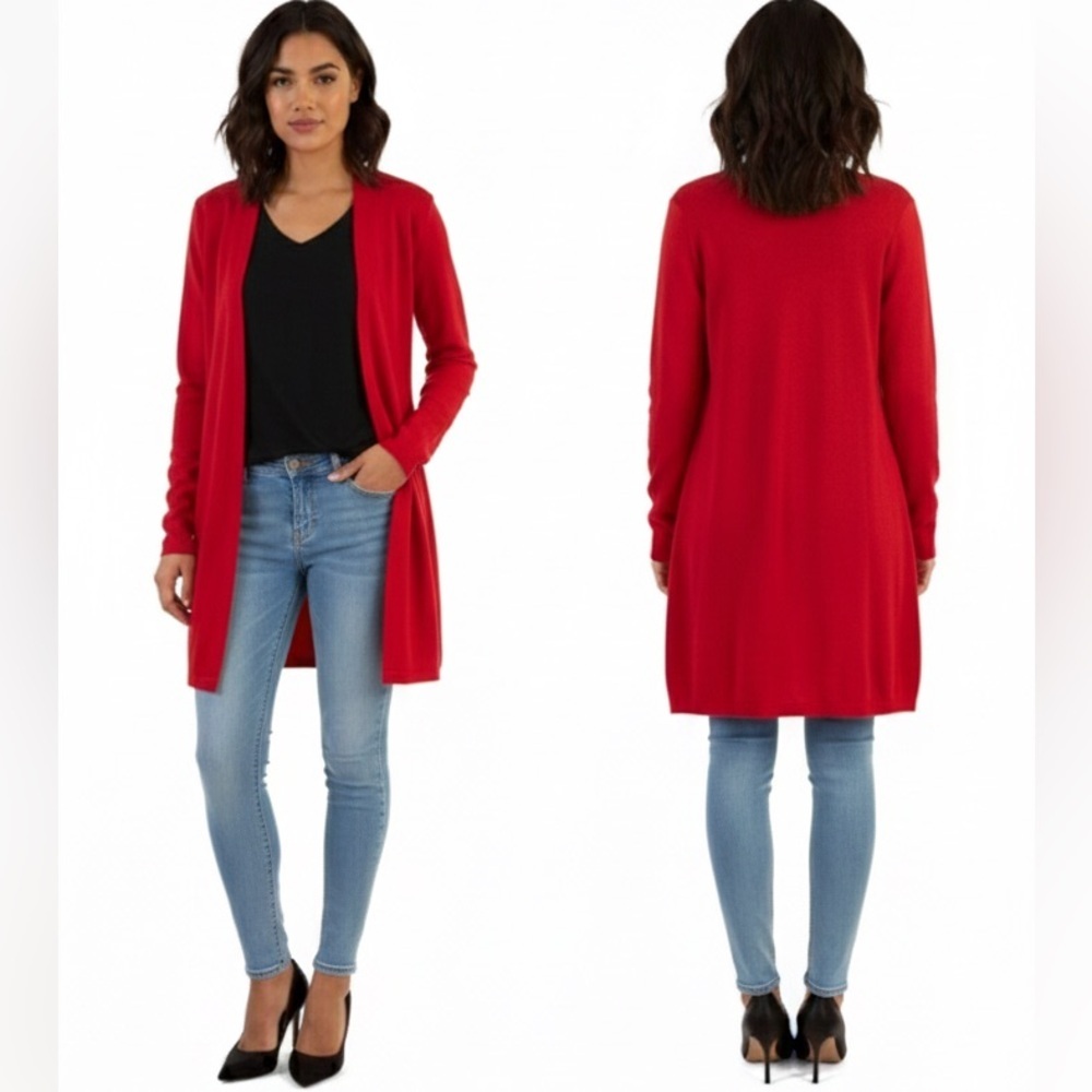 Minnie Rose 🌹 cashmere open front cardigan size small